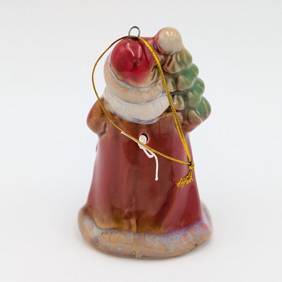 TII Collections Santa Claus Bell Christmas Ornament Glazed Ceramic Clapper 3” - Picture 2 of 7